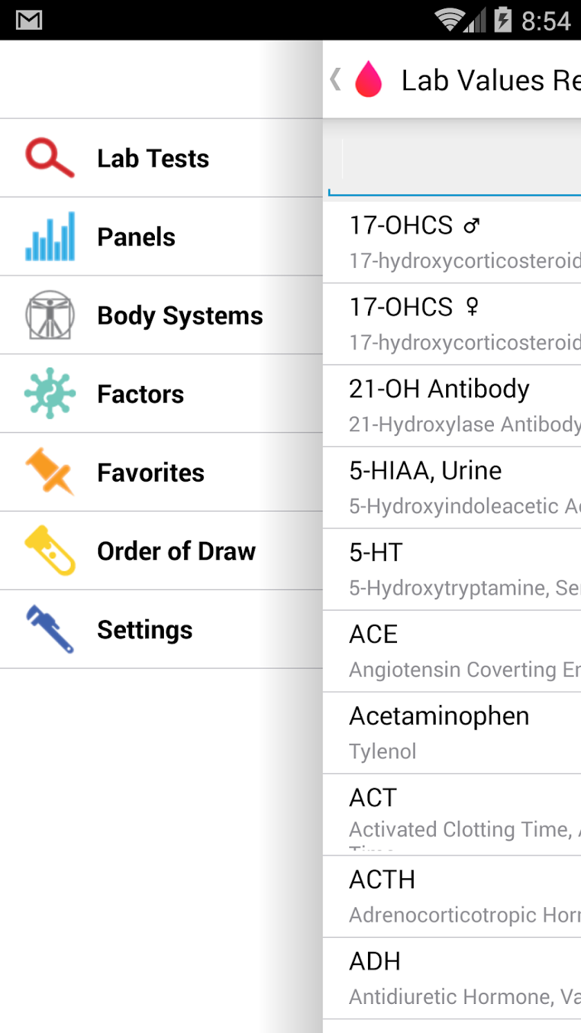 LAB VALUES REFERENCE Screen 2