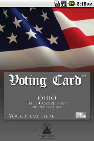 Voting Card Ohio Politics