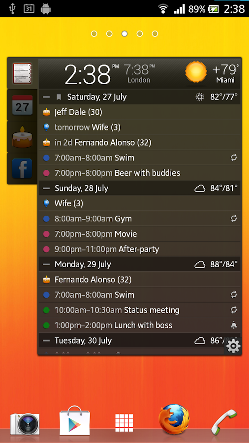    All-in-One Agenda widget- screenshot  