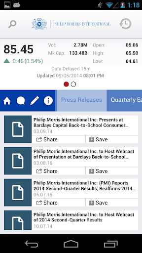 【免費商業App】(PMI) IR Mobile Application-APP點子