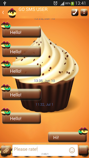 GO SMS Proのカップケーキ