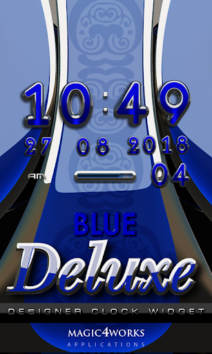 Blue Deluxe Digital Clock