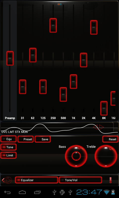 poweramp skin glow red Screen 3