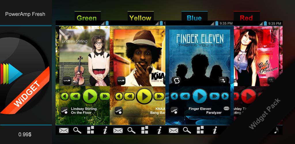 PowerAmp Fresh Widget Pack Latest version for Android Download APK