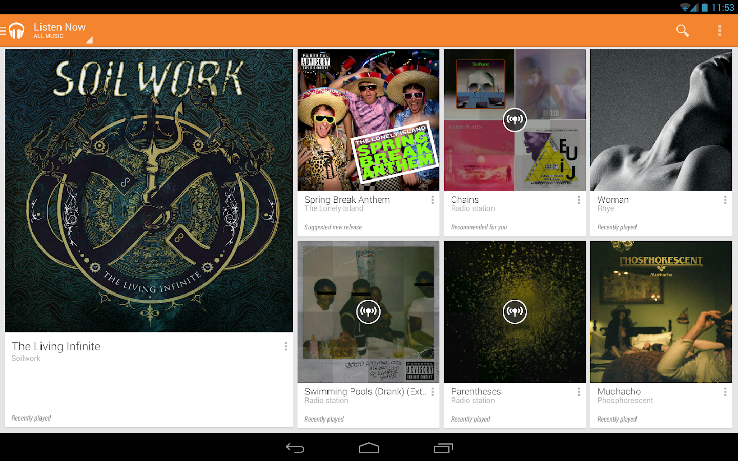 Google Play Music - screenshot