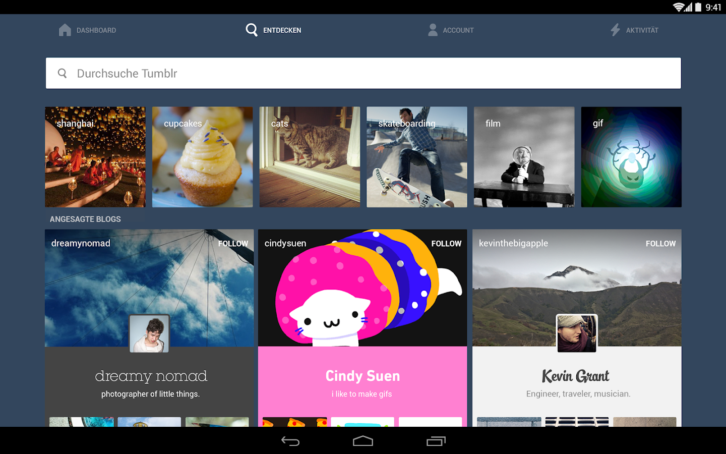 Tumblr AndroidApps auf Google Play