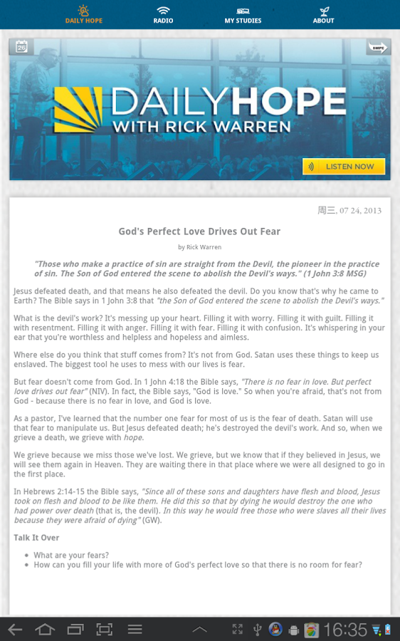 Daily Hope with Rick Warren - Devotional