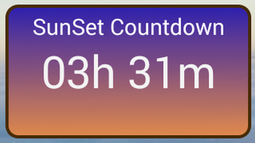 SunSet Countdown Widget