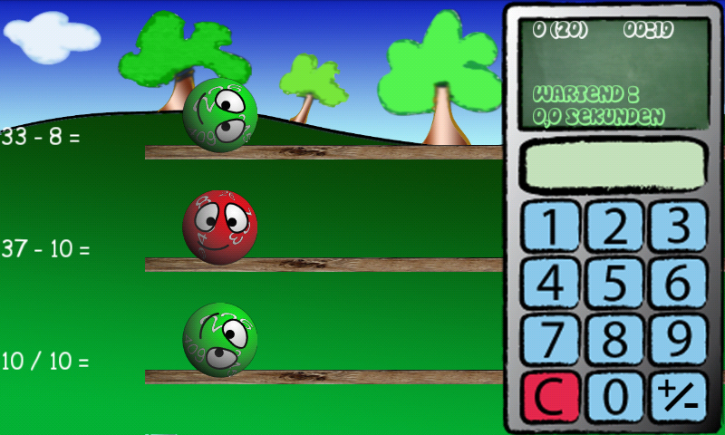 Android application Brain trainer arithmetics screenshort