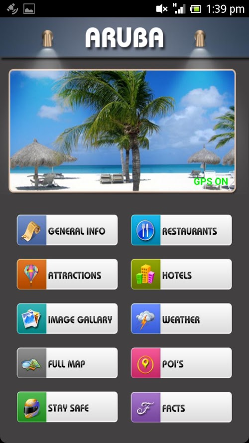 Android application Aruba Offline Map Travel Guide screenshort