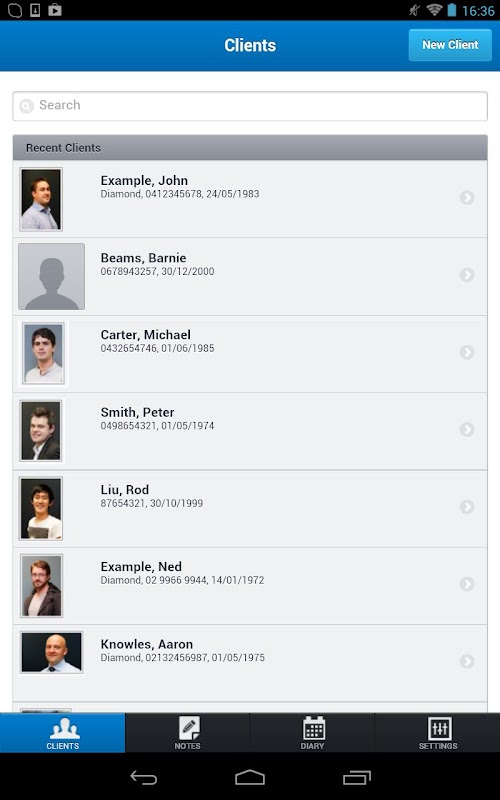 Android application IRESS XPLAN screenshort