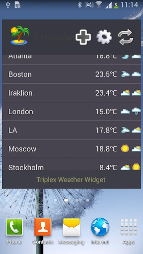 Triplex Weather Widget
