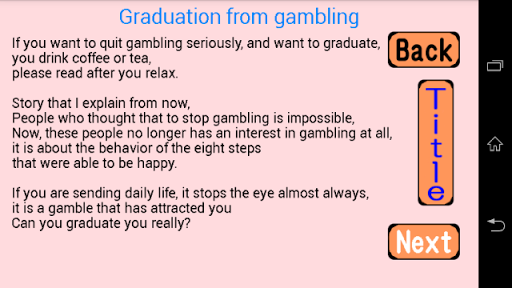 Graduation from gambling LITE
