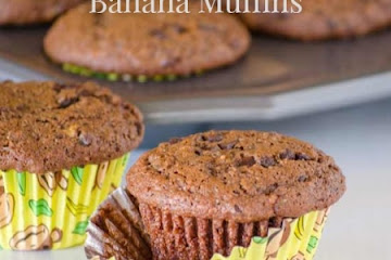 Double Chocolate Banana Muffins