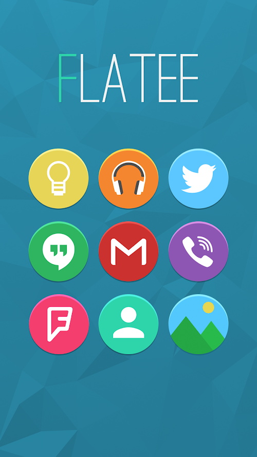 Android application Flatee - Icon Pack screenshort