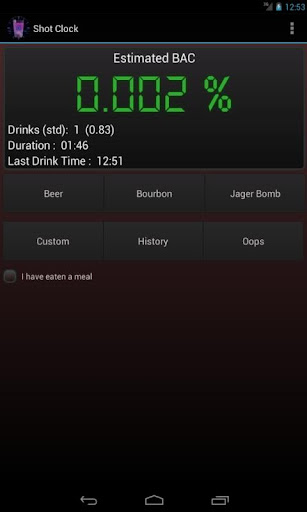 Shot Clock - Drink Calculator