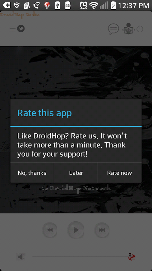   DroidHop Radio Hip Hop SMN- screenshot  