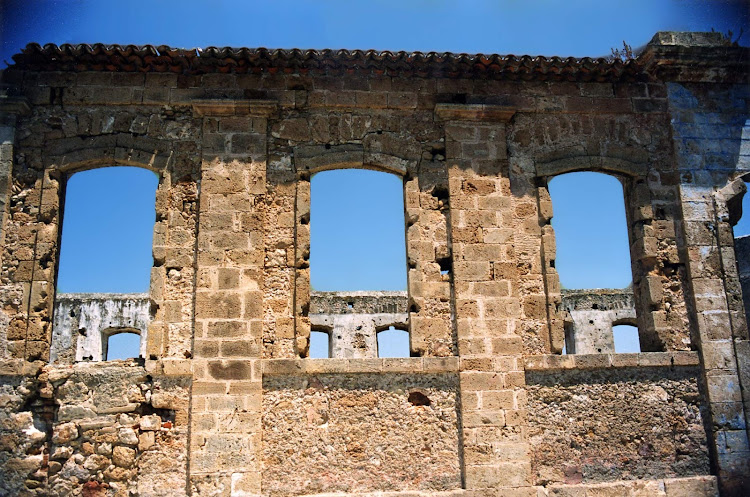 The remains of a Venetian fort in Chania, Crete, dating from the Venetian occupation of the 13th to 16th centuries.