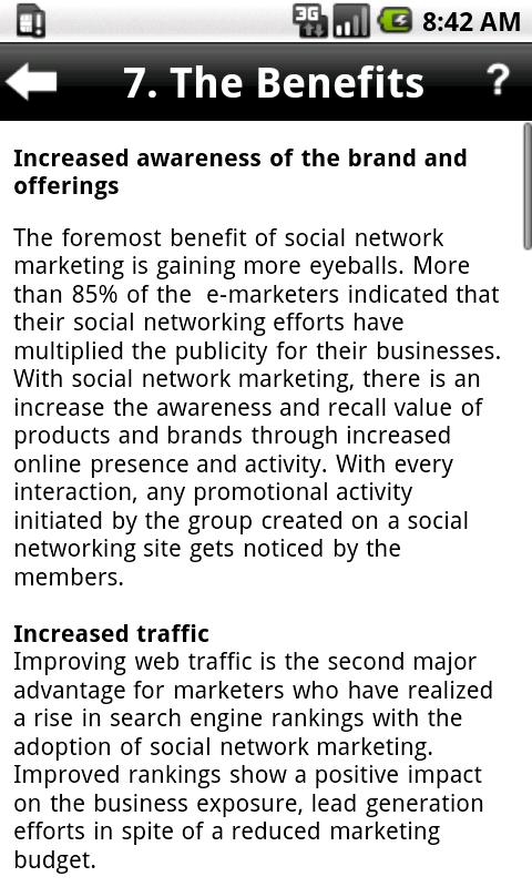 Social Network Marketing Screen 3
