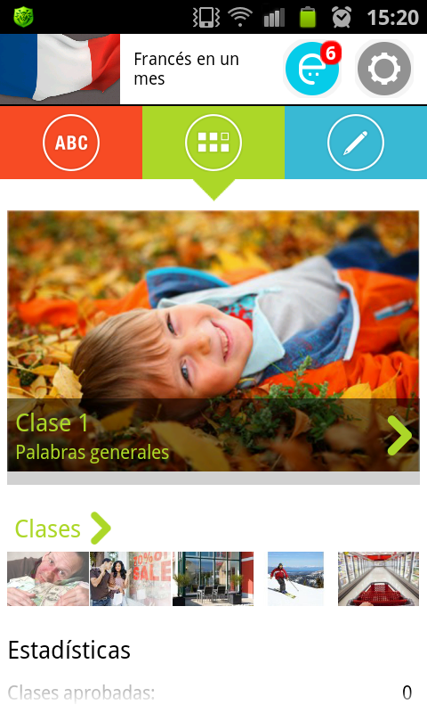 Android application French in a Month screenshort