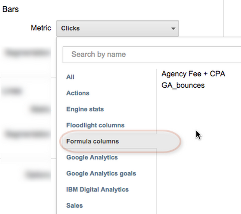Use the formula column in reports that span mutliple advertisers.