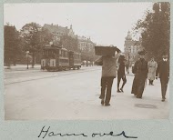 Straatgezicht met trambaan in Hannover.