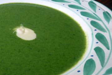 Recapturing Spring: Romaine, Pea and Mint Soup with Creme Fraiche