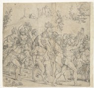 Triomf van Bacchus, midden plaat