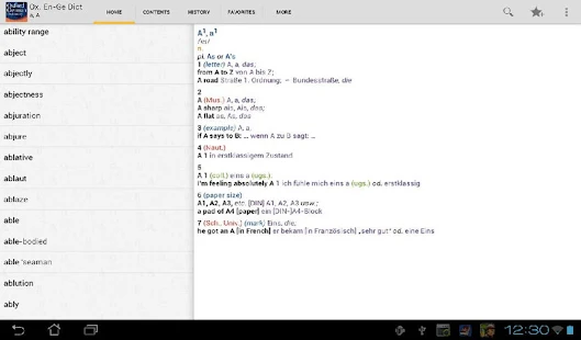 Oxford German Dictionary - screenshot thumbnail