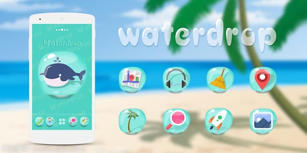 Free Download Water Drops GO Launcher Theme APK