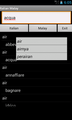 Italian Malay Dictionary