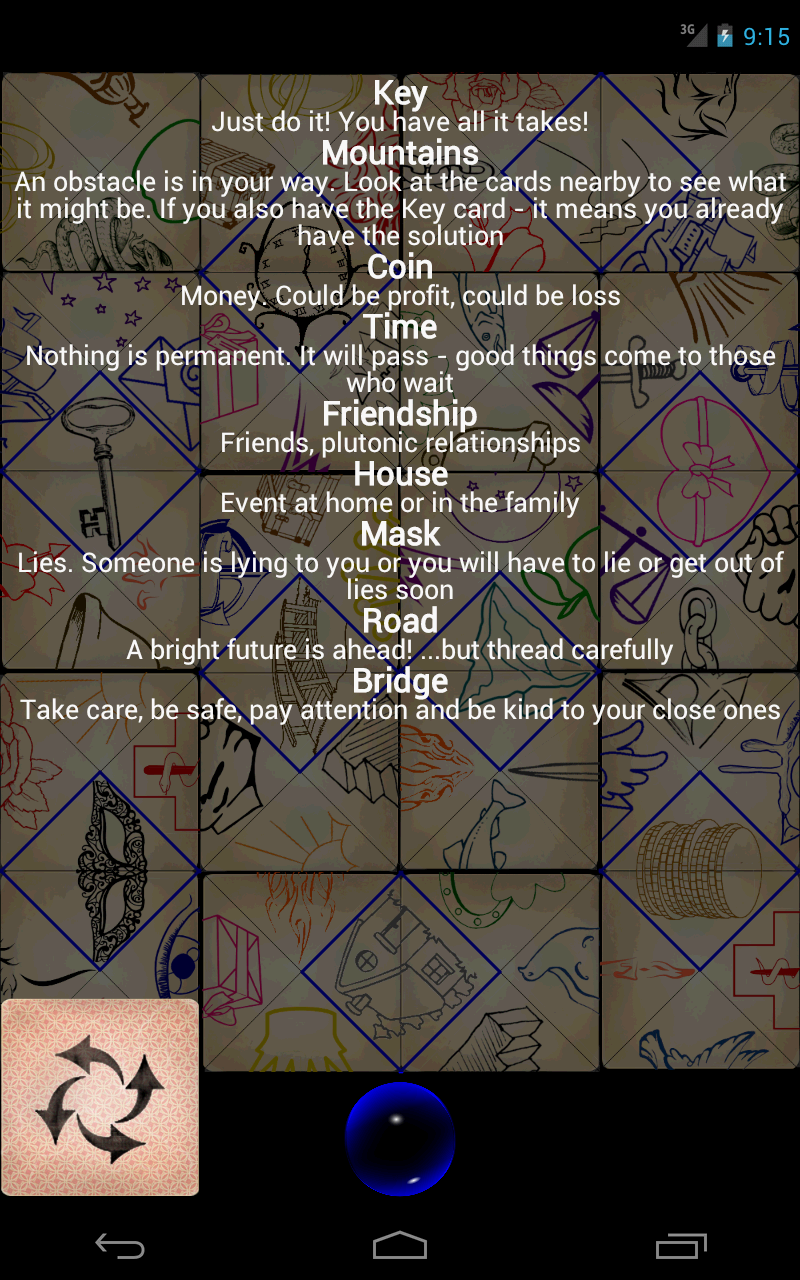Gypsy Fortune Telling Cards Screen 3