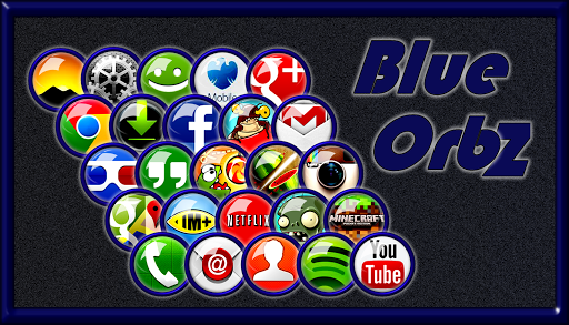 【免費個人化App】Blue Orbz Icon Pack-APP點子