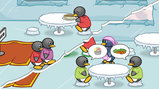 Penguin Cooking Dinner