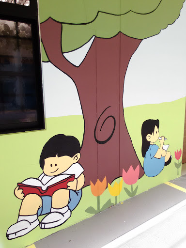 Reading Under Tree Mural