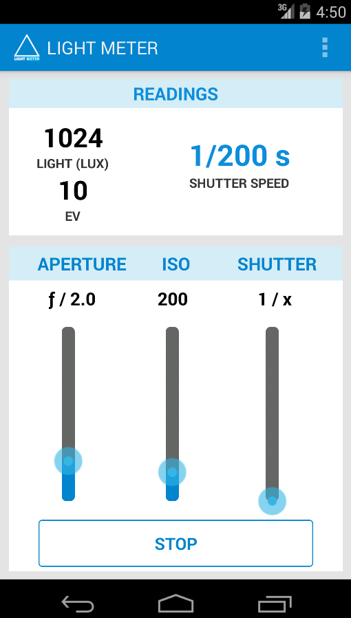 Light Meter - Optimum Image Screen 2