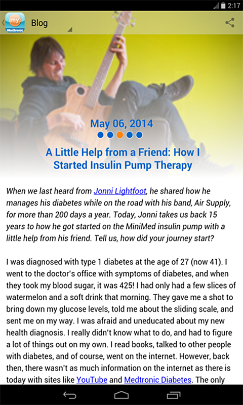   myMedtronic Connect – snímka obrazovky 