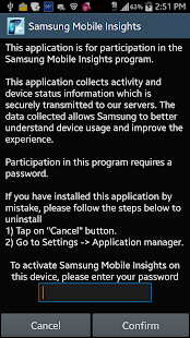 Android application Samsung Mobile Insights screenshot