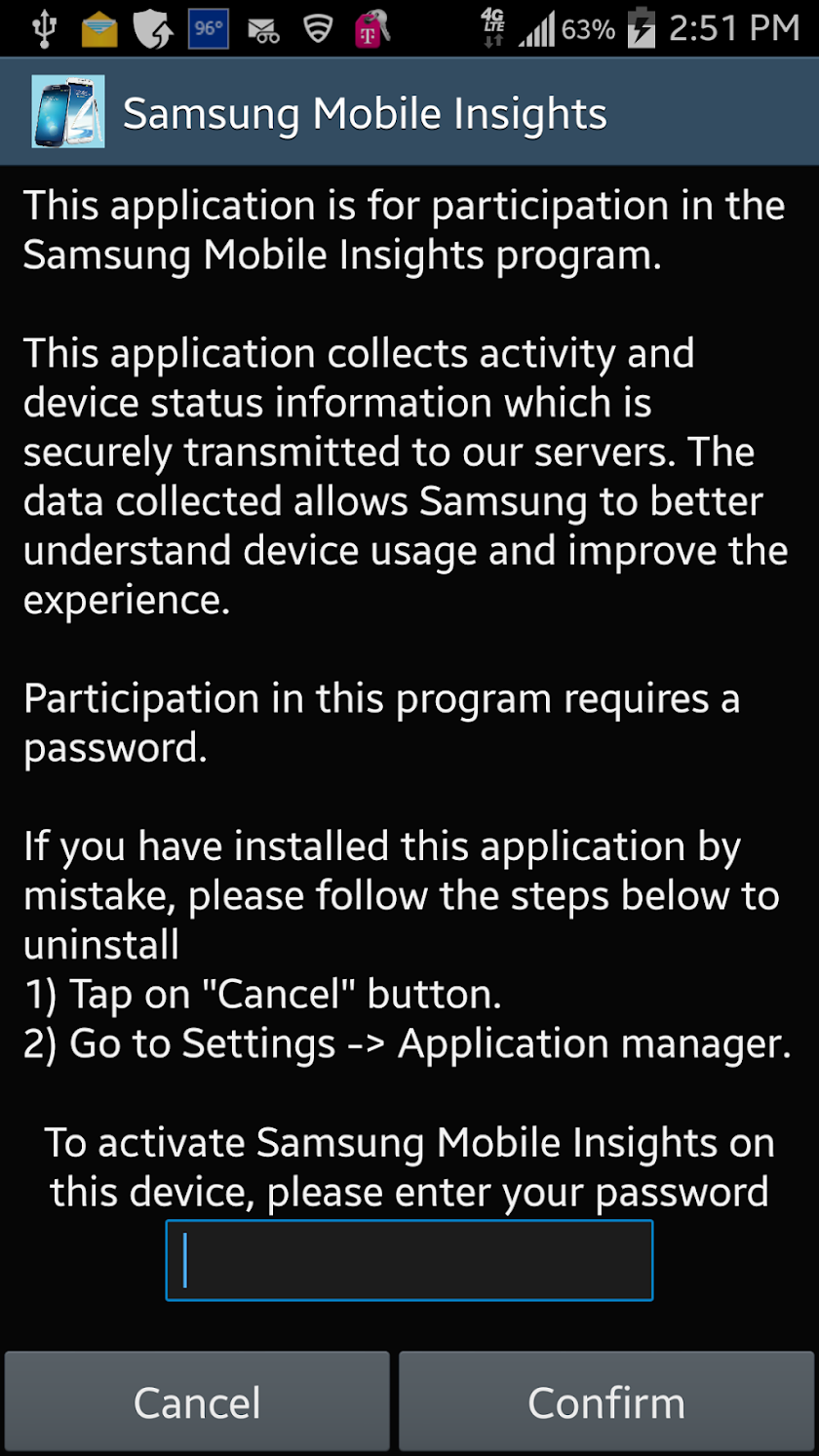 Samsung Mobile Insights Screen 1