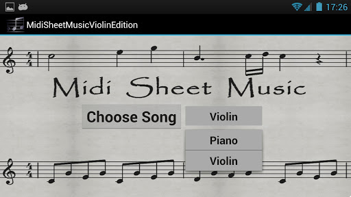 Midi Sheet Music - Violin Ed.