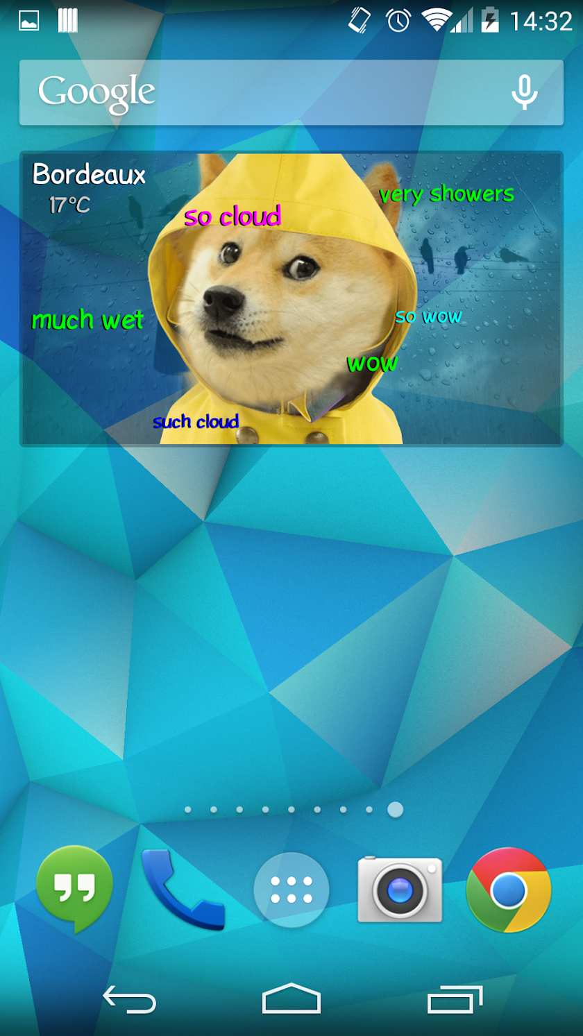 Doge Weather Widget Screen 3