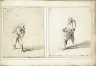 Man met een zak en man met een mand