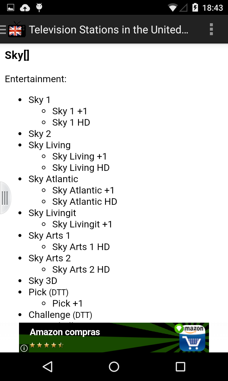 United Kingdom TV Channels Screen 3