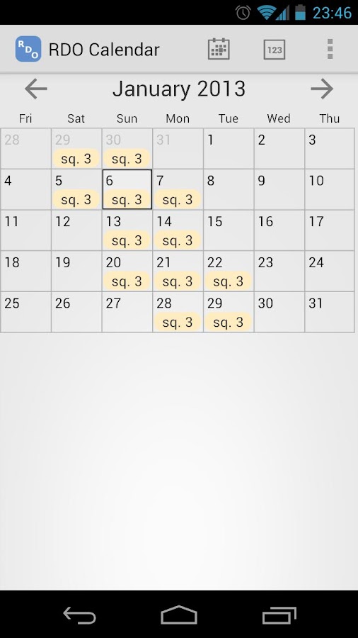 RDO Calendar - Android Apps on Google Play