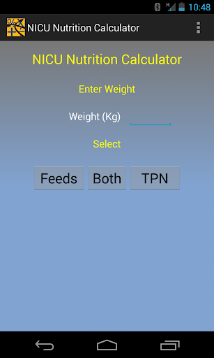 NICU Nutrition Calculator