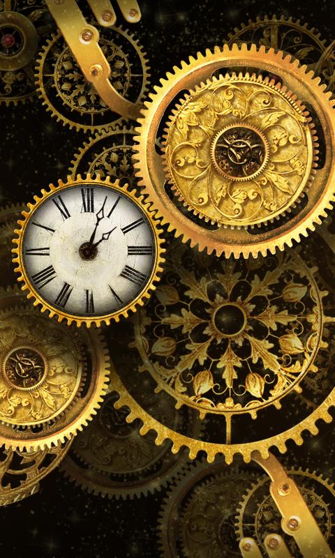 Gold Clock Live Wallpaper HD Screen 3