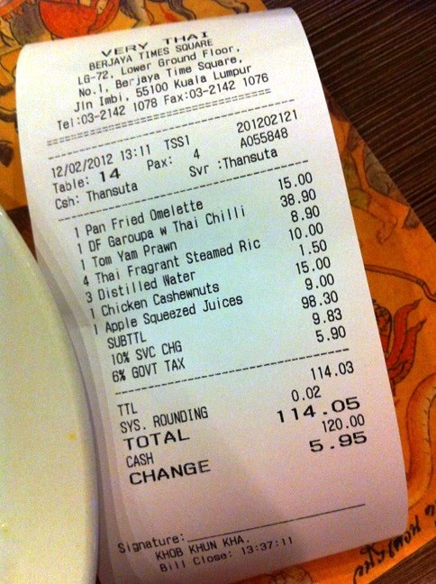 receipt-very-thai-malaysia-food-restaurant-reviews