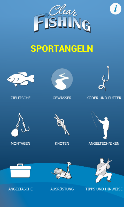 Android application Sportangeln screenshort