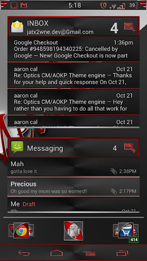 【免費個人化App】CM AOKP Theme Rosso Metalico-APP點子