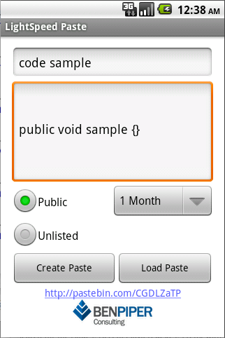 LightSpeed Paste for pastebin